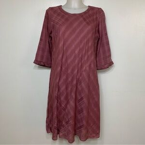 Soft Surroundings Mauve Purple Cotton Blend Shift Dress Size S